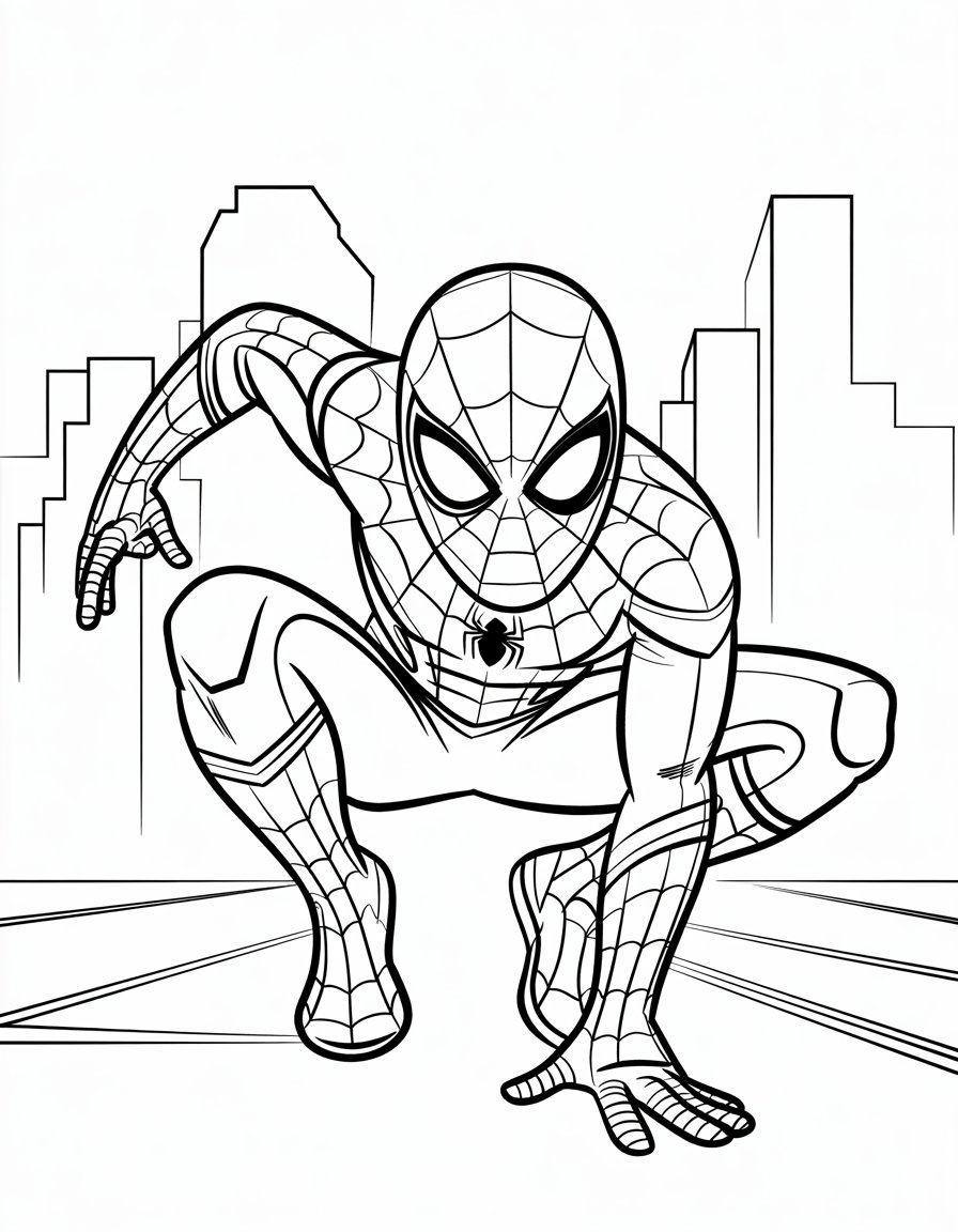 Spider-Man Landing Pose